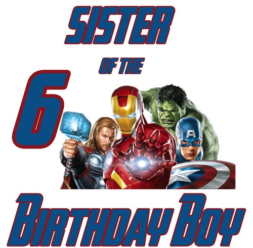 Avengers #1 - 8 x 10 - T Shirt Iron On Transfer - Compleanno - Personalizza - Foto 2 di 2
