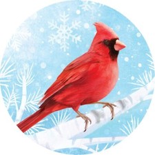 SNOWY CARDINAL SUNCATCHER NEW 2023