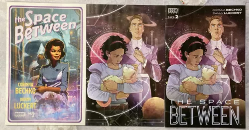 THE SPACE BETWEEN #2 SET OF 3 1:10 CAREY LUCKERT OLIVETTI VARIANT COMIC BOOK BA