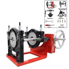 New 2.48"-6.3" Outer Dia Double Clamps Manually Operated Pipe Fusion Welder 110V