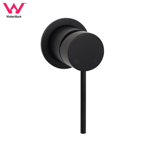 WELS Matte Black Bathroom Shower Head Set Mixer Hot Cold Twin Tap Valve Rail Arm - Picture 21 of 116