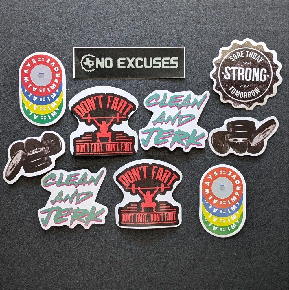 Workout Stickers, Workout Decals, Weight Lifting Workout Stickers, Workout Decals, Weight Lifting