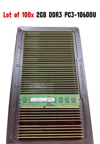 Lot of 100x - 2GB DDR3 1333MHz (PC3-10600U) Memory Ram Arbeitsspeicher