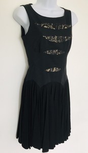 Karen-Millen-Black-Lace-Cut-Out-Party-Cocktail-Fit-And-Flare-Ladies-Dress-6-8