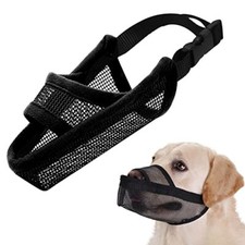 Nylon Dog Muzzle for Small Medium Large Dogs Air Mesh Breathable and Drinkabl...