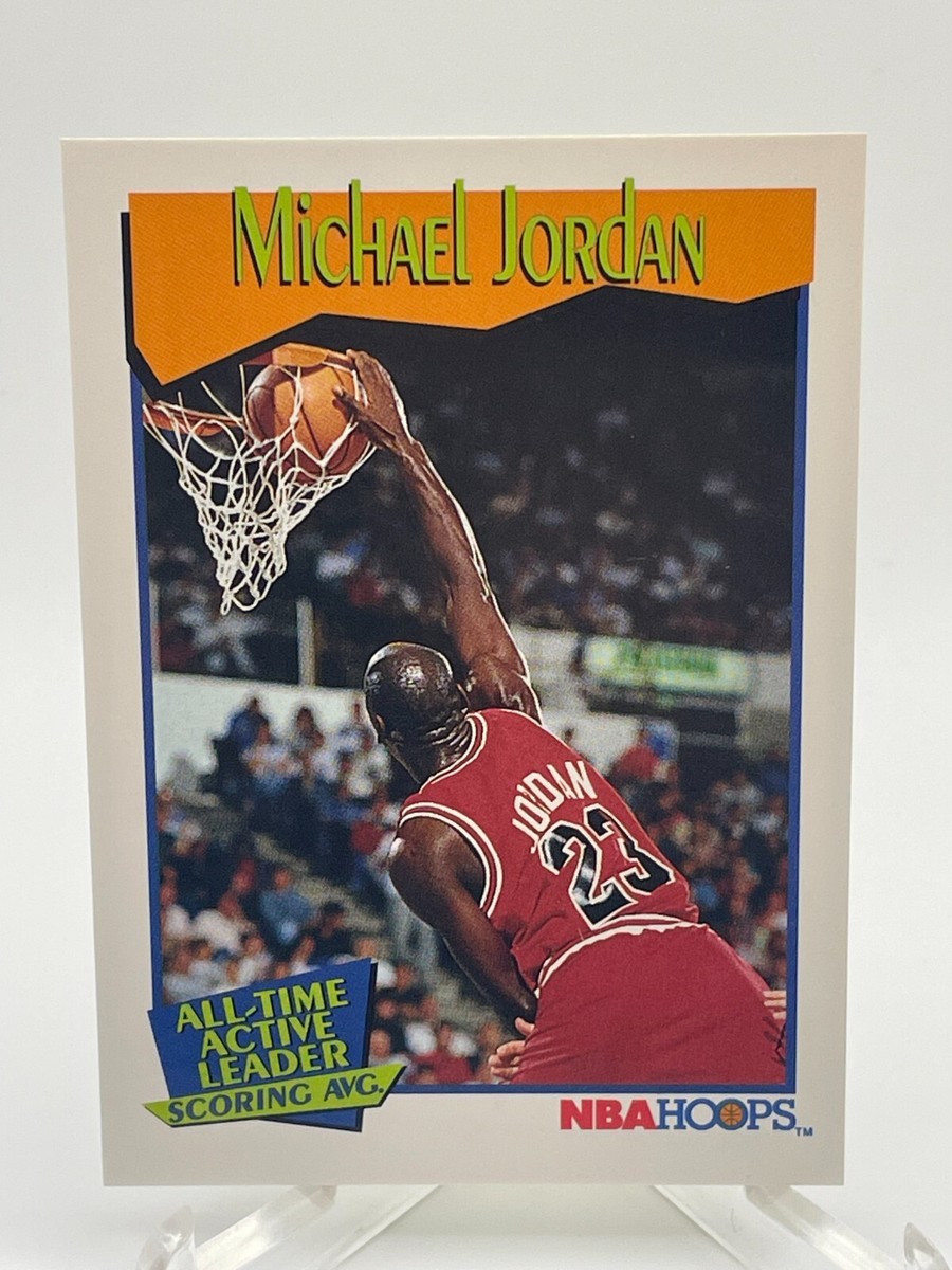 Michael Jordan 1991-92 NBA Hoops #536 All-Time Active Leader HOF