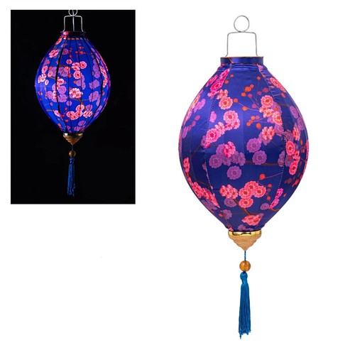 12inch Floral Chines Hanging Cloth Lantern Party Festival Outdoor Mall Decor - Picture 21 of 57
