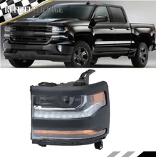 Driver Left Side For 2016-2018 Chevy Silverado 1500 Headlight Headlamp Assembly