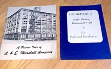 2 - 1940 s C. & E. MARSHALL CO. Employee Books / Profit Sharing WATCHMAKING Comp