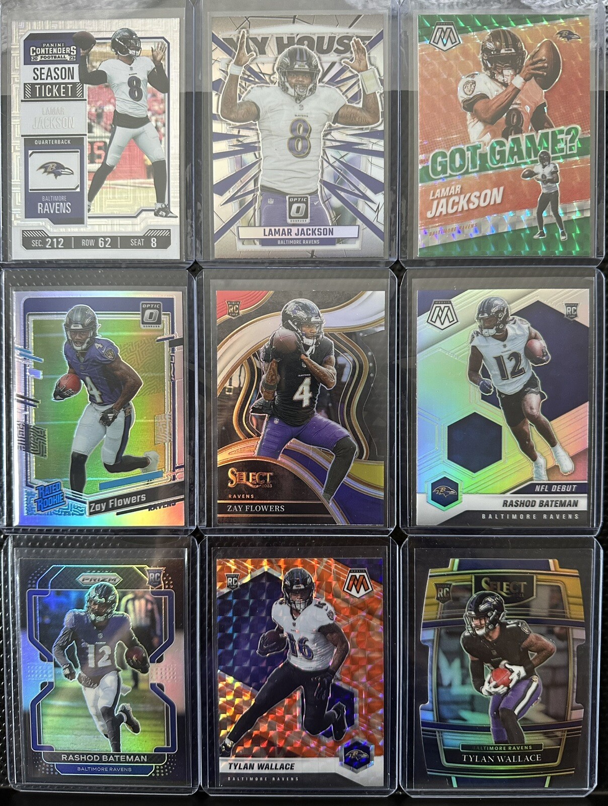 Baltimore Ravens Rookie Prizm Parallel Lot of 25 Cards