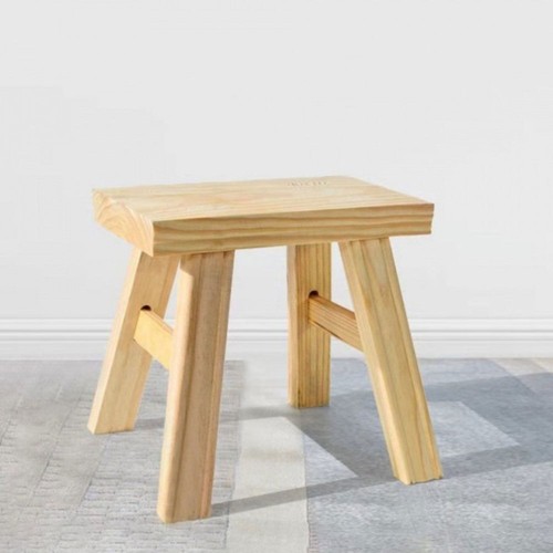 Multi-use Premium Retro Footstool Bathroom Stool Wood Stool Bedroom Stool Home - Picture 5 of 12