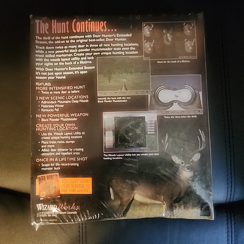 Deer Hunters Extended Season Video Game Wizard Works CD-ROM Windows 95 Sealed - Picture 2 of 2