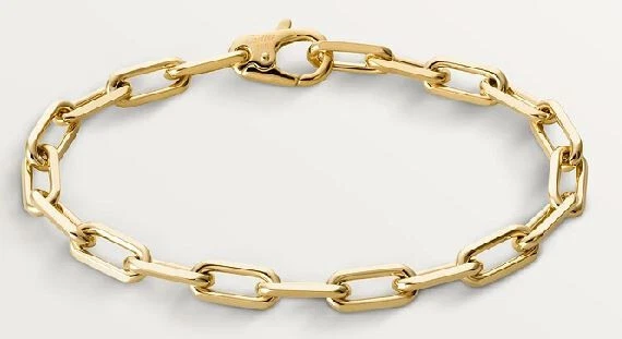 Edles Cartier 'Santos de Cartier', 18 Karat Gelbgold Kettenarmband 