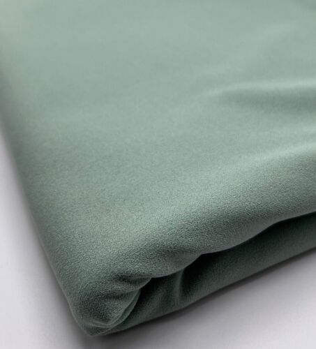 2 Metres Sage Scuba Crepe Fabric 4 Way Stretch Elastane Dress Material Fabric - Picture 4 of 4