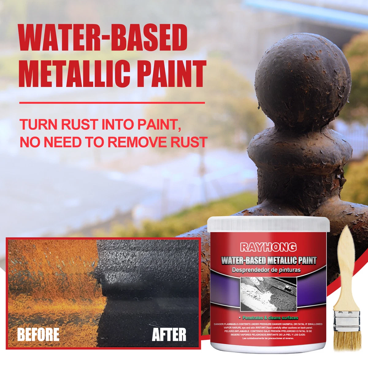 Paint that turns rust shop into metal