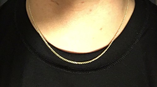 Goldkette 14 Karat Gold Vermeil Cuban Link 18 Zoll 2 mm 0,925 Italien vergoldet - Bild 1 von 3