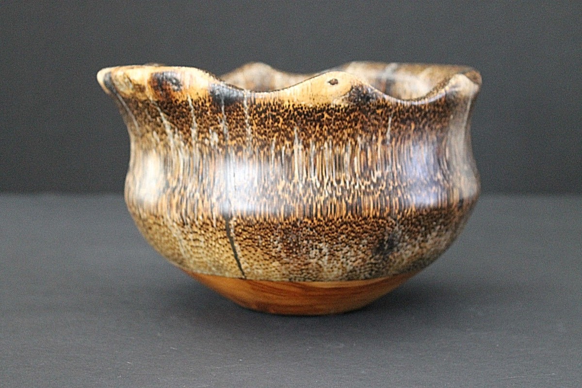 Arturo Solano Costa Rica Handturned&Carved Sculptural Exotic Wood Vessel  AMAZING