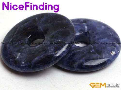 30 mm Natürlicher Runder Donut Ring Stein für Schmuckherstellung Halskette Anhänger Edelstein - Bild 23 von 24