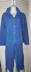 Fresh Produce Size S M Cobalt Blue 2PC Button Drawstring Womens Cotton Pant Suit