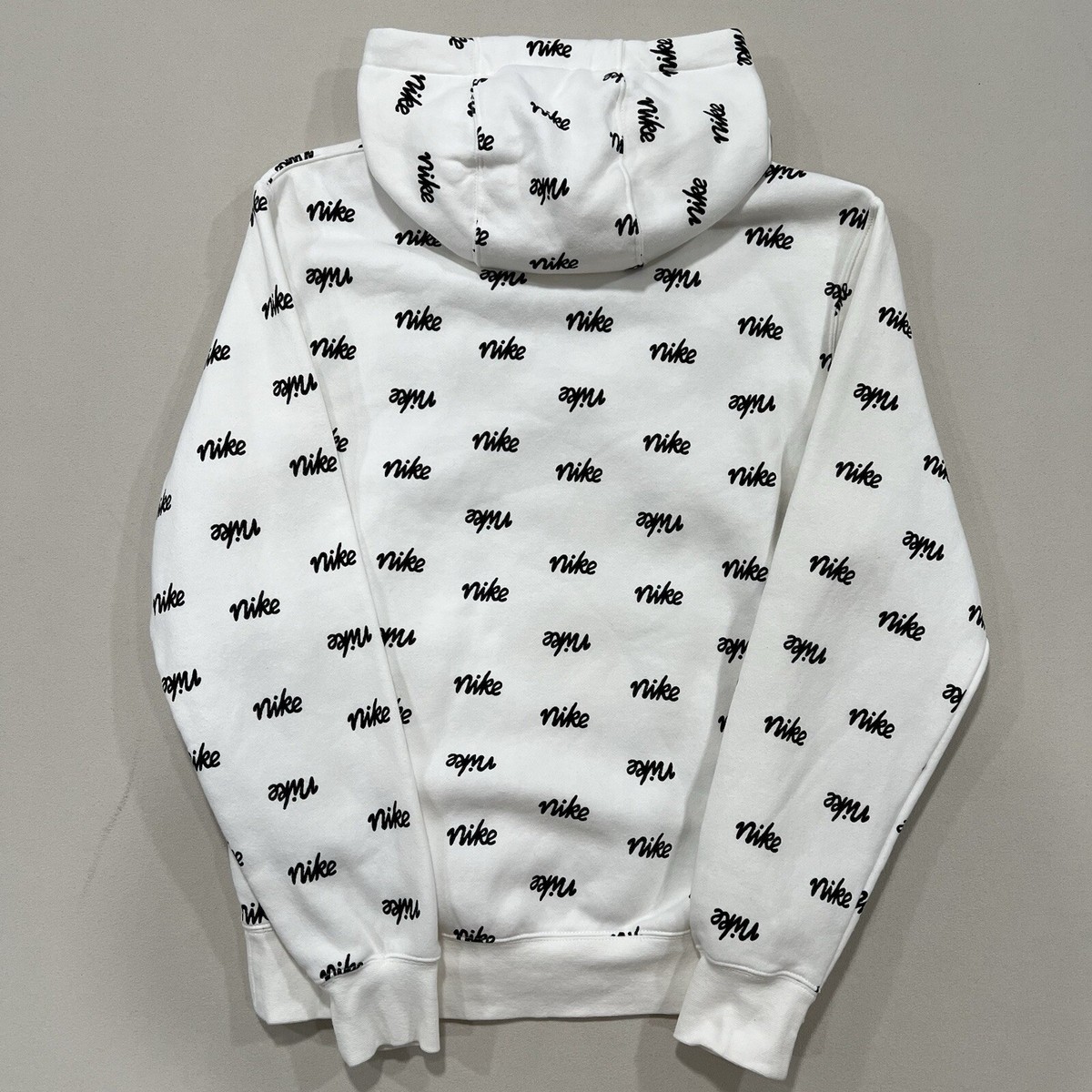 men's nike sportswear allover script club hoodie