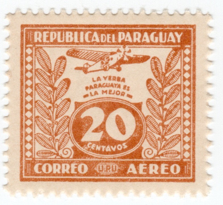 1931 Paraguay - Airmail - 20 Centimos Stamp