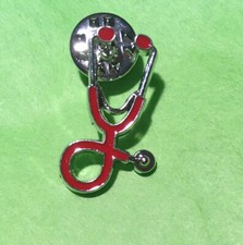 Stethoscope Brooch Pin to Lanyard Sweater Lapel National Nurses Week May 6 Gift