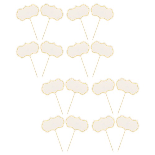16 piezas banderas de palillo de dientes vacías, marcador de queso, etiquetas de alimentos, - Imagen 8 de 12