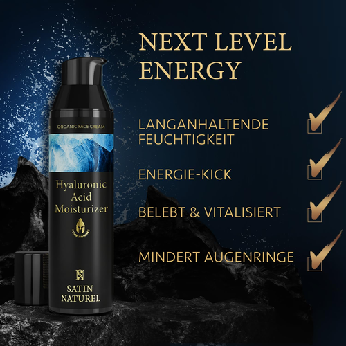 Moisturizer Face Für Männer Mit BIO Aloe Vera + Hyaluron + Arganöl - Gesichtscre - Bild 2 von 12