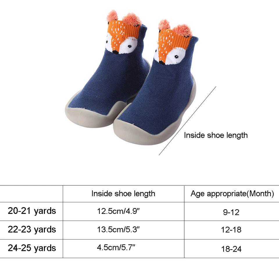 Kids Baby Girl Boys Toddler Anti-slip Soft Slippers Socks Cotton  Slippers Shoes - image 2 of 4