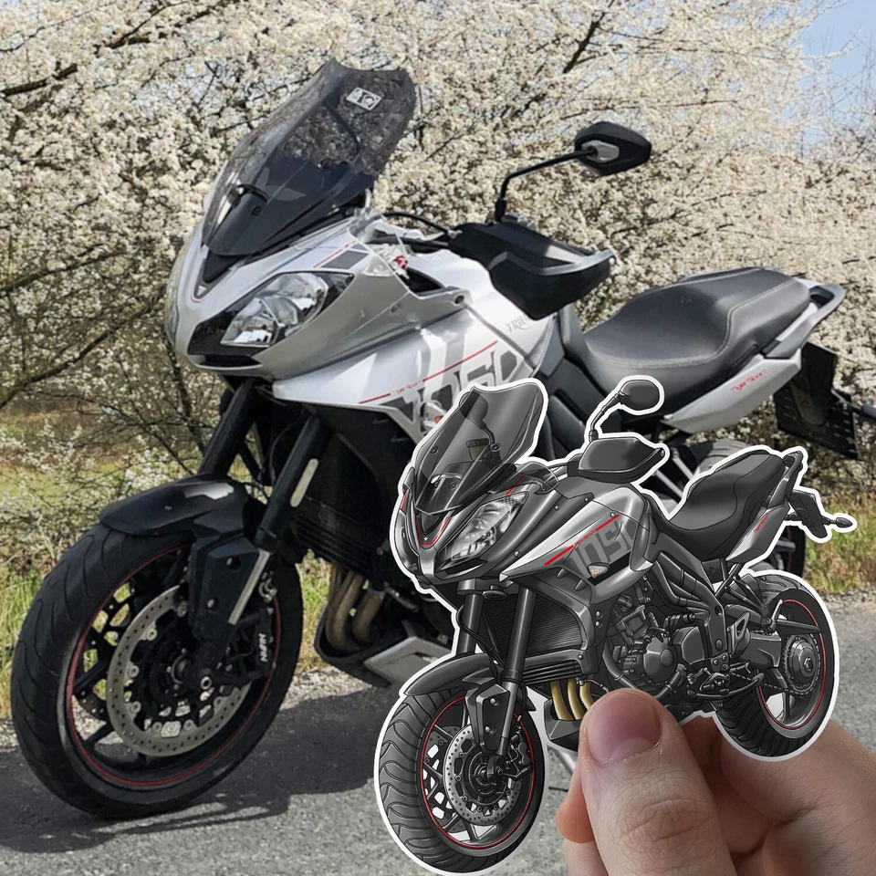 Triumph Tiger 1050 Sport 2013-'21 Stickers - Set of 3 Kiss-Cut Motorcycle Decals - Image 2 of 2