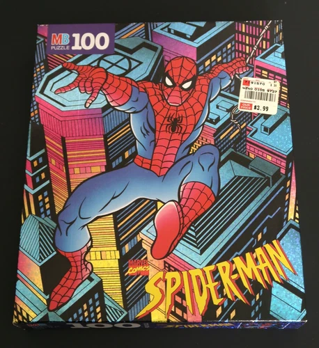 SPIDER-MAN 100 Piece Sealed 12.5" x 15.0" Puzzle Milton Bradley ©1995 NEW/UNUSED