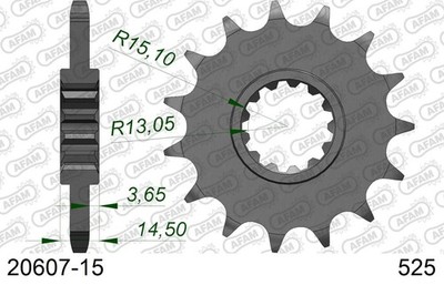 Kettenrad AFAM 20607-15 für HONDA CB SEVEN FIFTY RC42