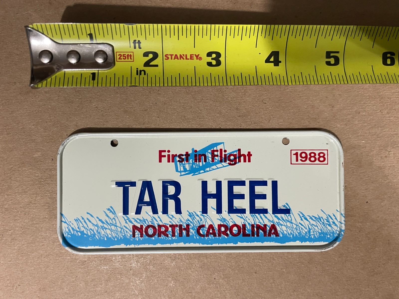 Bike License Plate 88 1988 Tar Heel