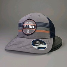 Illinois Fighting Illini Snapback Hat   TOW   Gray/Navy Trucker   NWT   OSFM