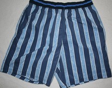 Men's HOM Swimwear Board Shorts. Contrasting Blue  & White Stripes. UK 34" EU 5