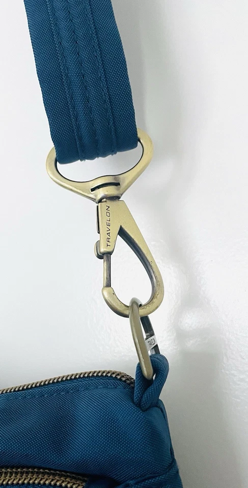 Travelon Anti-theft Signature 3 Compartment Women's Crossbody Travel Bag Ocean - Image 3 of 4