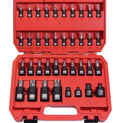 EGOFIX 38 pc Torx Bit Set S2 Alloy Steel | Star T6-T70 & Tamper Proof