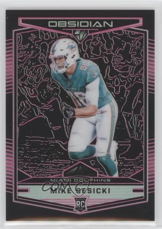 2018 Panini Obsidian Electric Etch Purple 53/75 Mike Gesicki #130 s7f