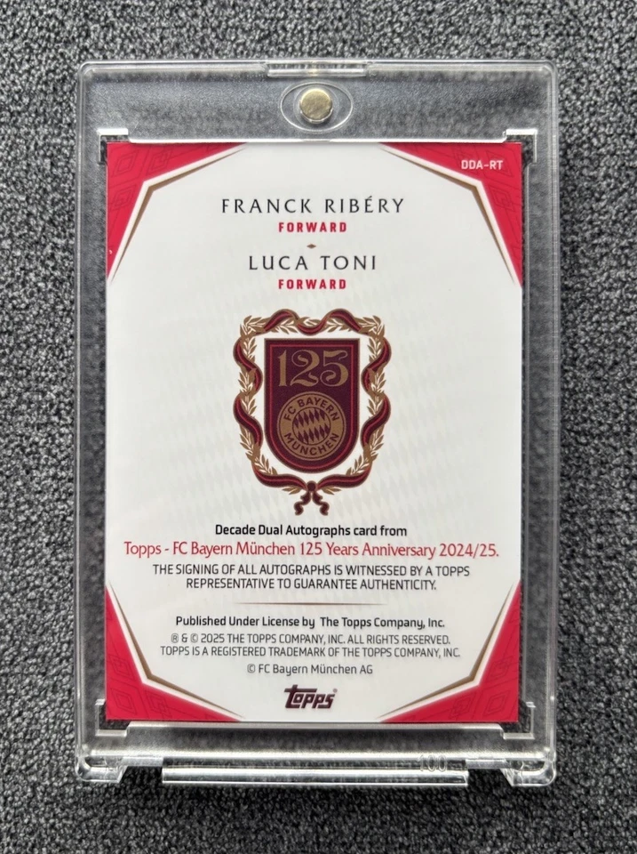 Topps 125 Jahre Bayern München - Franck Ribery & Luca Toni /33 Dual Autograph - Bild 2 von 2