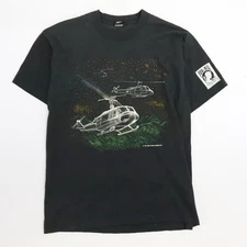 Vintage Michigan Vietnam Monument Project POW MIA Helicopter T-Shirt XL 1992