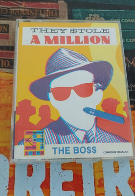 They Stole a Million (1987) Commodore 64 (Tape, Manual, Box) works 8-bit classic