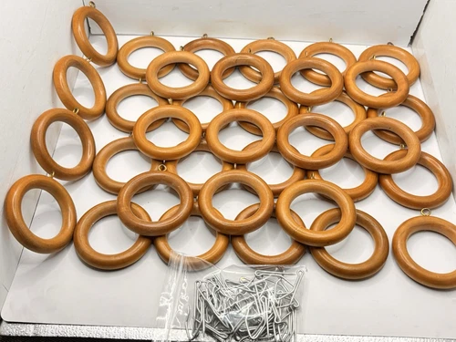 Wood Rod Pole Lumi Home Furnishing Heritage Oak Rings 7ct Per Pack