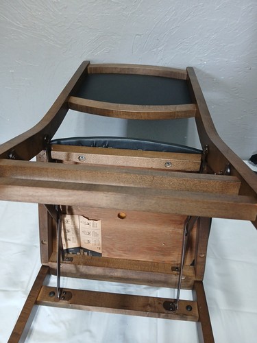 Sedia pieghevole STAKMORE in legno massello nera imbottita retrò anni 70 vintage originale - Foto 15 di 22