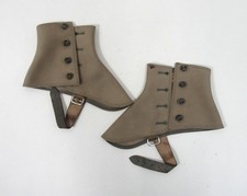 VINTAGE ANTIQUE ROGERS PEET COMPANY WOOL FELT LEATHER SPATS