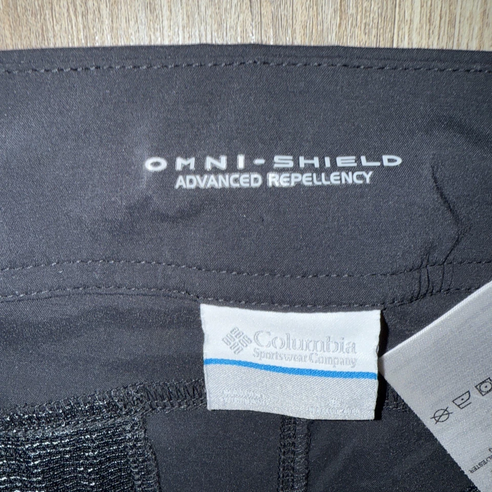 Pantalones repelentes al agua Columbia para mujer talla 8 Omni Shield camping senderismo negros Foto 3 de 4