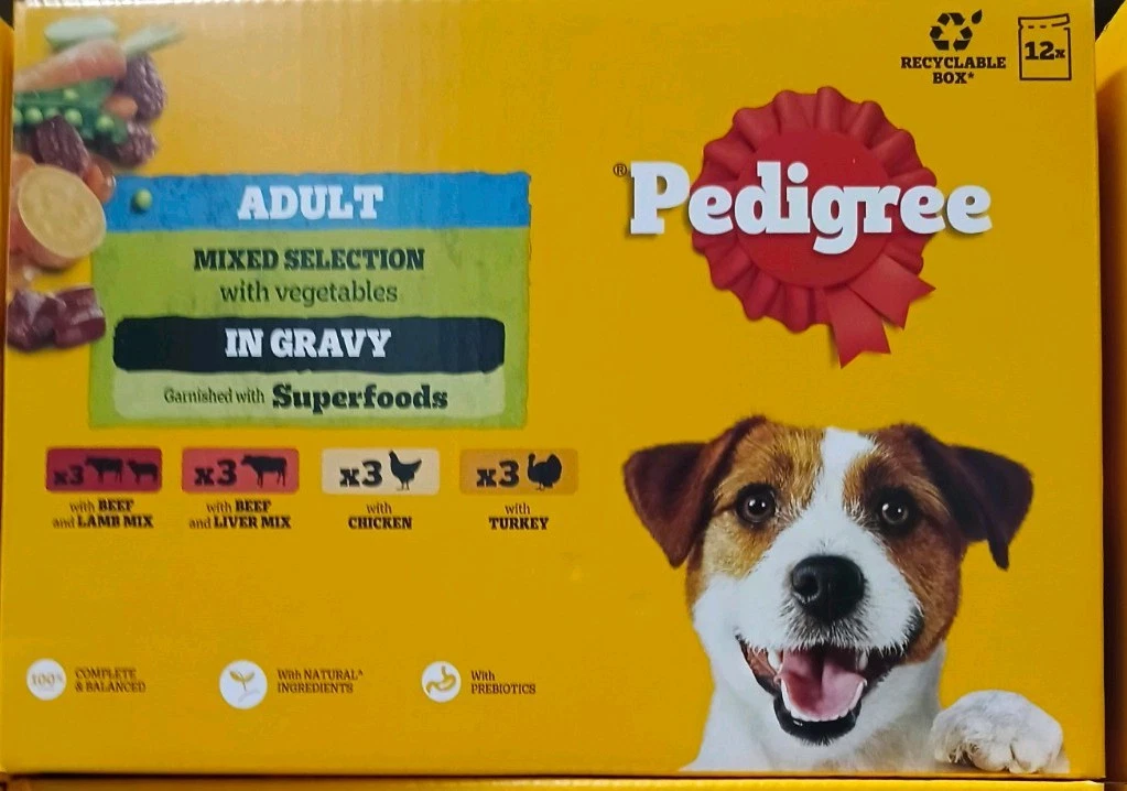 Pedigree Adult Wet Dog Food Pouches 12x100 Mixed Selection with Gravy
Opens in a new window or tab