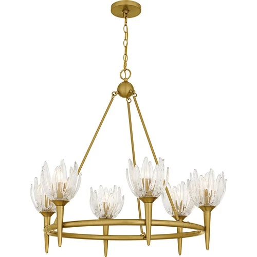 Brushed Gold  Chandelier from the Shea Collection - Picture 3 of 6