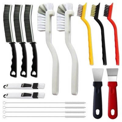 16Pcs Crevice Cleaning Brush Set, Hard Bristle Scrub Brushes Tools for Deep C