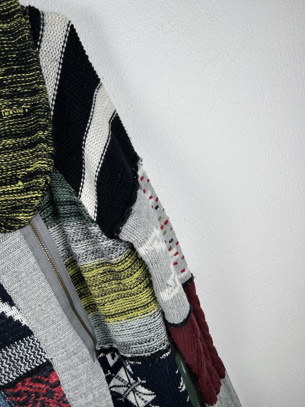 Desigual Multicolor Patchwork Patterned Knit Zip-… - image 6