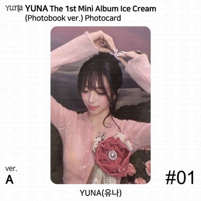 itzy ユナ　yuna solo icecream サノク　事前収録　トレカ Ice Cream Photobook Ver. A (Signed) - Itzy Official Store